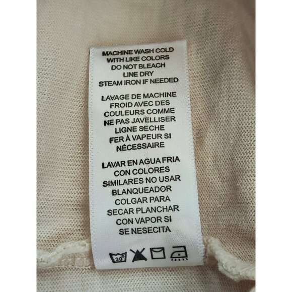 Good American Women's Bone Garment Dye Long Sleeve Crew Tee Size 1/2 - Picture 5 of 10